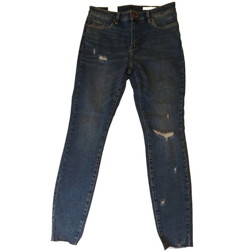 Blank NYC The Bond Mid Rise Skinny Light Distressed Jeans 30 / 10 Stretch Jeans